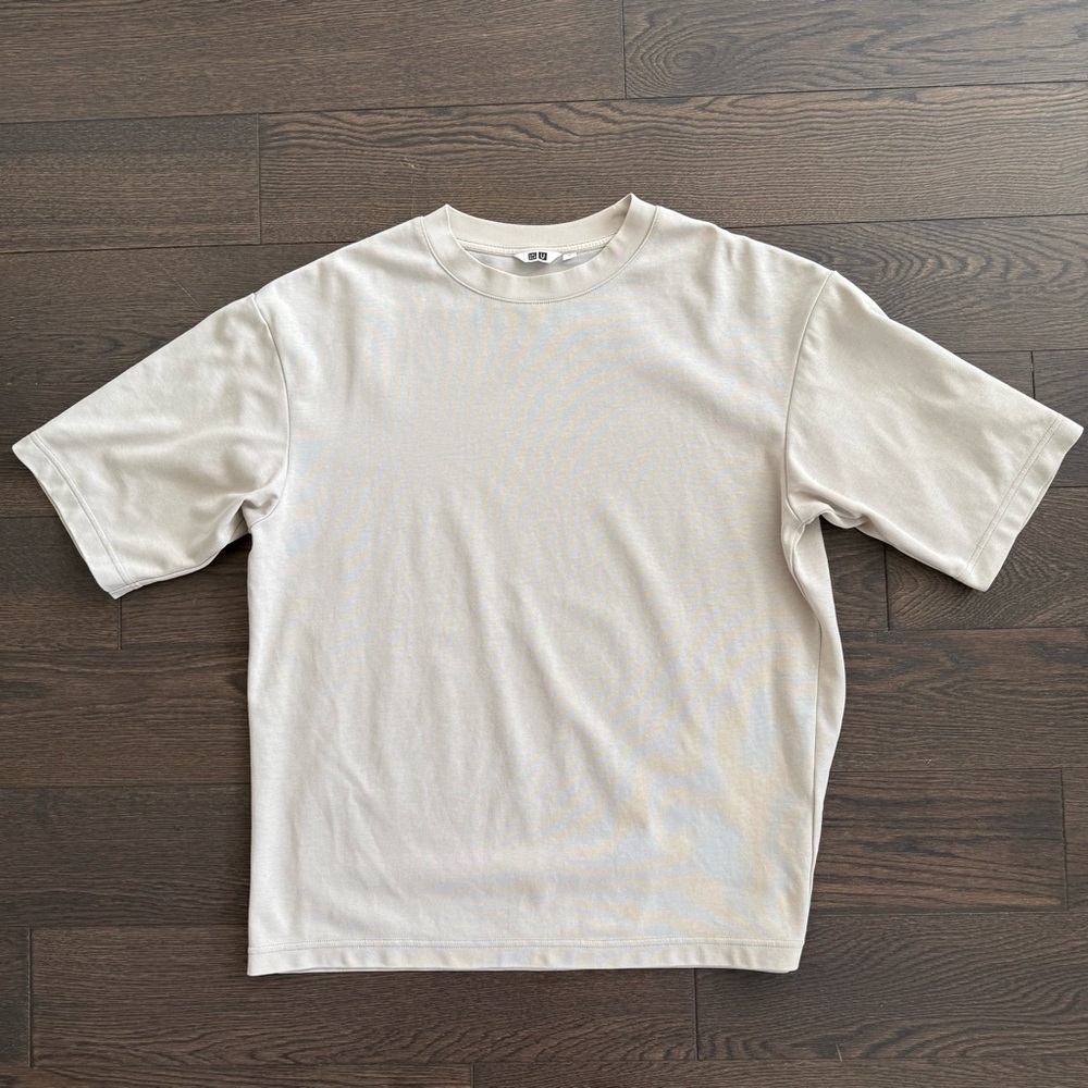 AIRism COTTON OVERSIZED CREW NECK HALF SLEEVE T-SHIRT - Picture 2 of 6